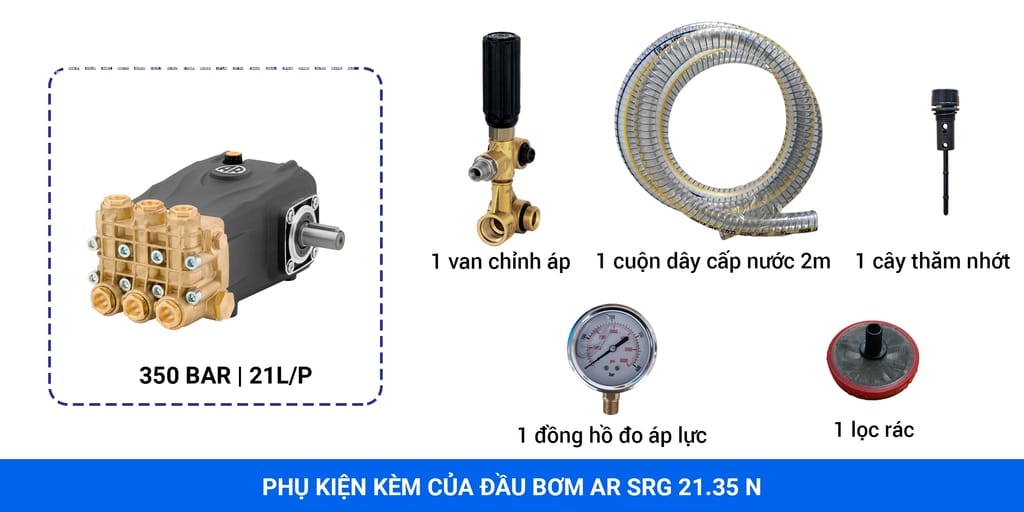 đầu cao áp rửa xe annovi reverberi ar srg2135n