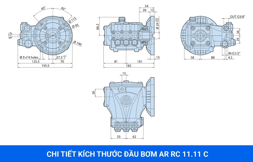 đầu xịt cao áp annovi reverberi ar rcs1111hc